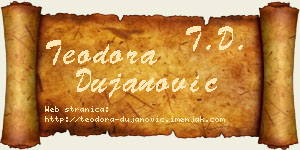 Teodora Dujanović vizit kartica